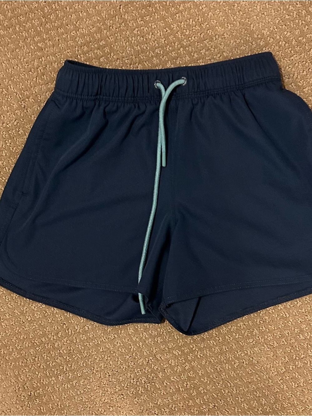 Huk Navy Athletic Shorts with Drawstring Accent